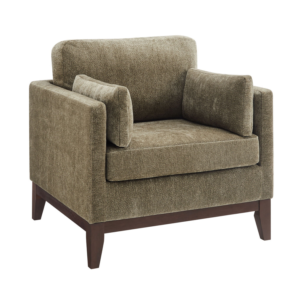 Chios Arm Chair with Reversible Cushions - Green or Dark Brown