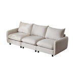 99 in. Modular 3-Piece Sectional Sofa Couch with Eucalyptus Frame - White, Nomad, or Camel