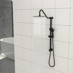 Shower System with 5 Function Rain Hand Shower and Slide Bar Combo - Pearl Silver, Gray, or Black