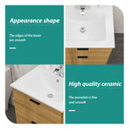 Rectangular Single Vanity Top with Overflow - White Ceramic