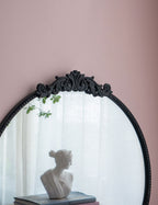 Classic Design Wall Mirror with Baroque-Inspired Frame – Gold or Black