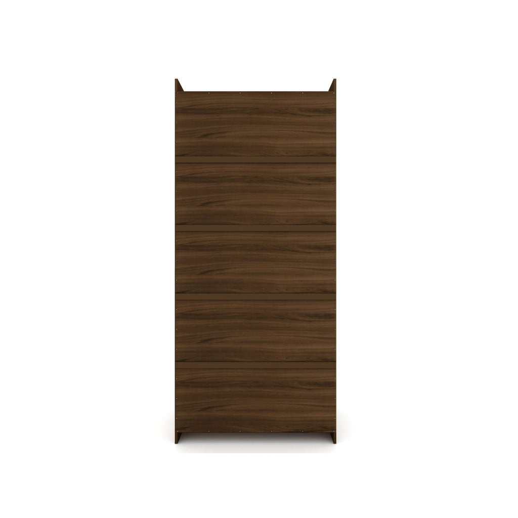 Mulberry Wardrobe Closet with Adjustable Shelving - Dark Brown, Blue, or White