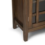 Storage Media Cabinet with Adjustable Shelves - Dark Brown, Light Brown, Dark Gray