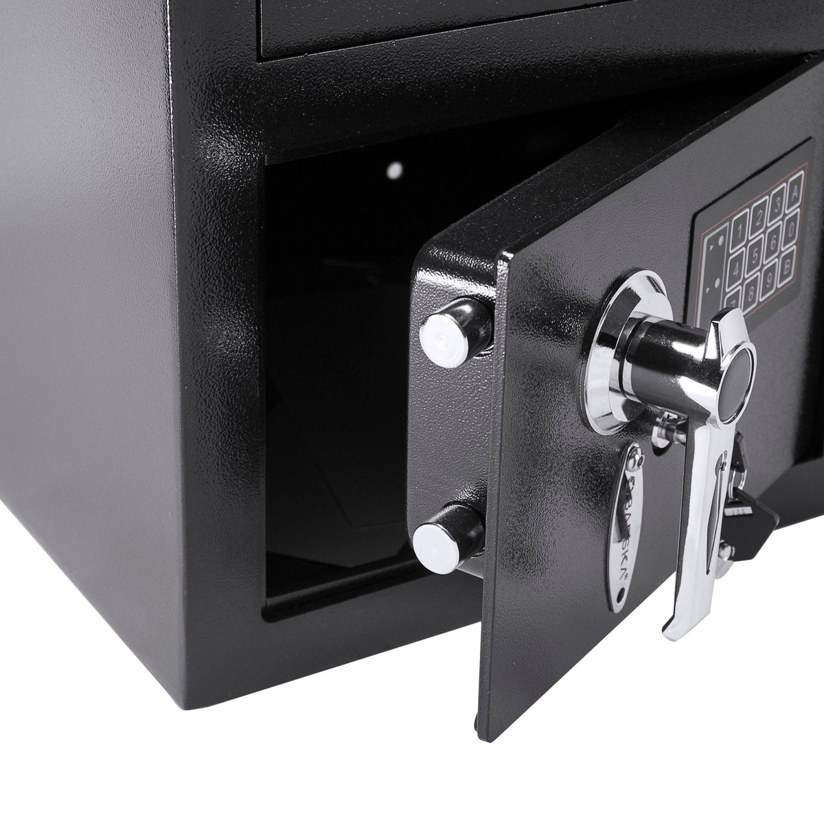 Durable Keypad Depository Safe with Dual PIN Access - Black