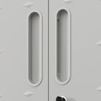 Metal Wall Mounted Tool Storage Cabinet with Locking Door - Gray