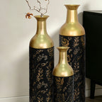Decorative Metal Vases Set of 3 with Rust-Resistant Finish - Iron