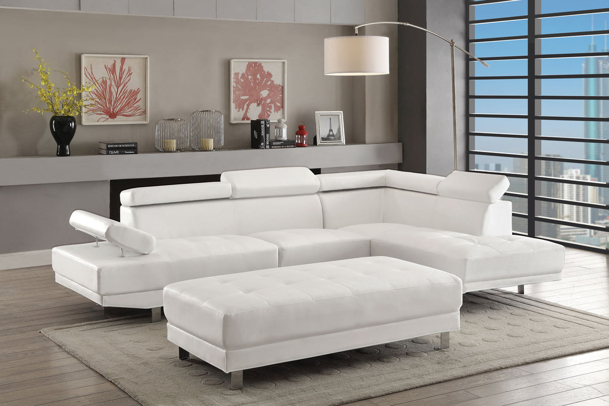 Comfort Stationary Sectional with Adjustable Features - Multiple Colors