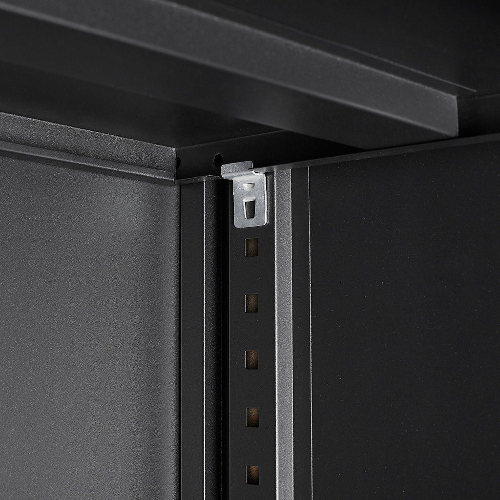Metal Storage Cabinet With Locking Doors And Adjustable Shelf