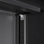 Metal Storage Cabinet With Locking Doors And Adjustable Shelf