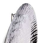 Textured Oversized Disc Wall Decor with Concealed Mounting - Silver