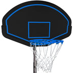 16ft Trampoline with Basketball Hoop and Double-Sided Cover - Blue