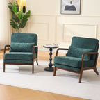 Upholstered Living Room Chair with Curved Armrests - Choice of Color