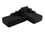 69" Cloud Sectional Couch with Double Chaise - Fabric
