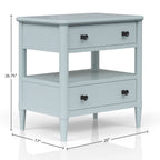 Open Nightstand With 2 Drawers