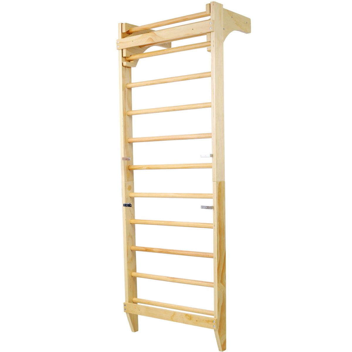 Natural Swedish Ladder Stall Bars Set for Physical Therapy & Gymnastics with High Weight Capacity