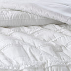 White Microfiber Ruffled Comforter Set with Decorative Pillow – Queen