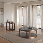 Transitional Espresso Coffee Table with Open Storage - Engineered Pine