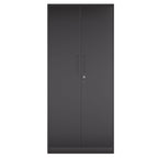 Steel Garage Storage Cabinet with Adjustable Shelves and Lock – Black or White