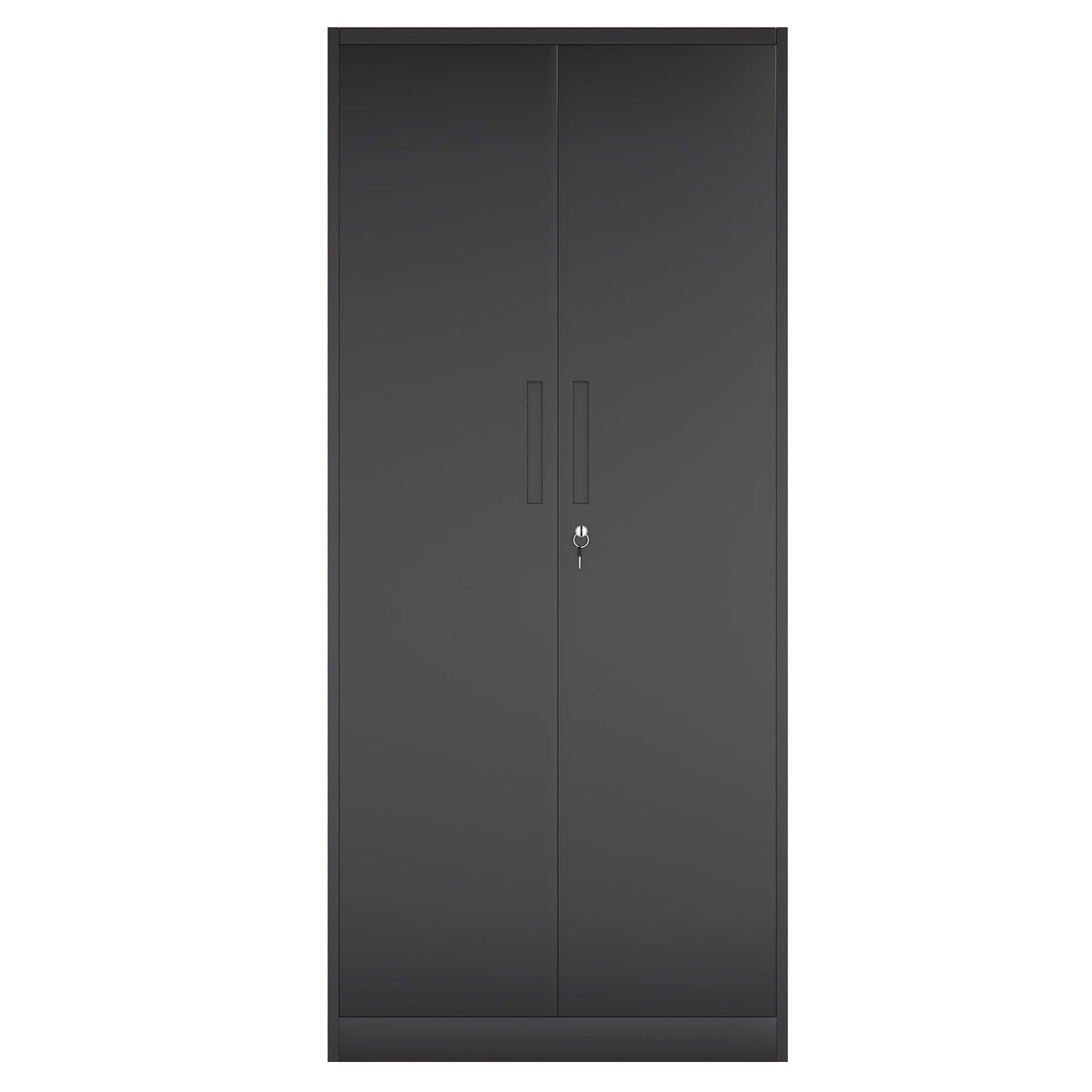 Steel Garage Storage Cabinet with Adjustable Shelves and Lock – Black or White