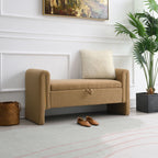 Modern Teddy Upholstered Bed End Bench with Storage - Multiple Colors