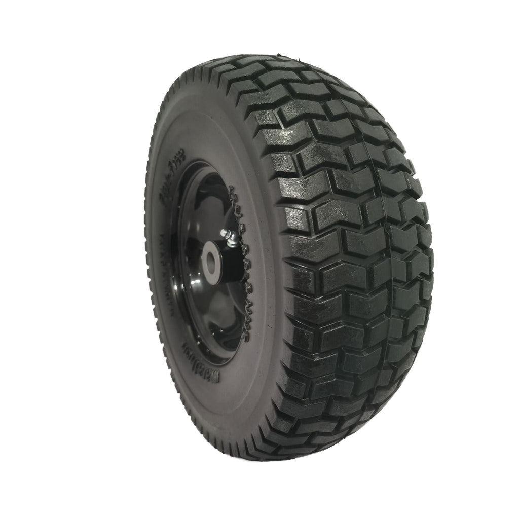 Flat Free Tire and Wheel Assembly with 3" Hub - Black