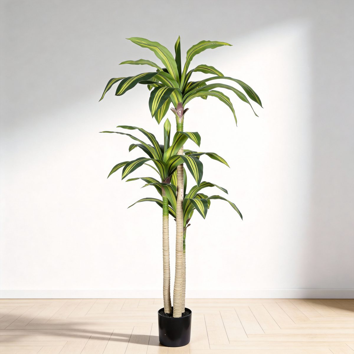 5' Artificial Dracaena Tree with Realistic Green Leaves - Green