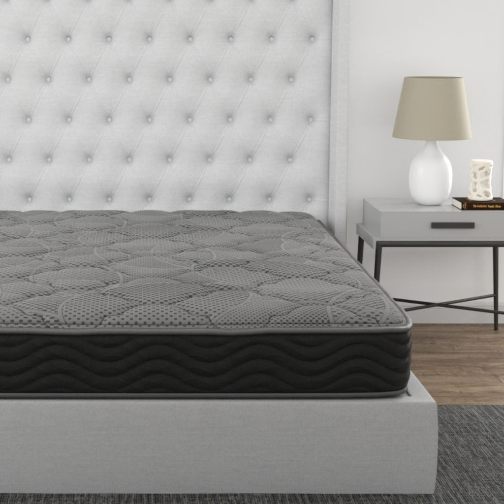 8" Pocket Coil Hybrid Mattress with Firm Support - Dark Gray