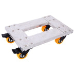 Heavy Duty Furniture Dolly Trolley Car with 3" TPU Casters - Pearl Silver