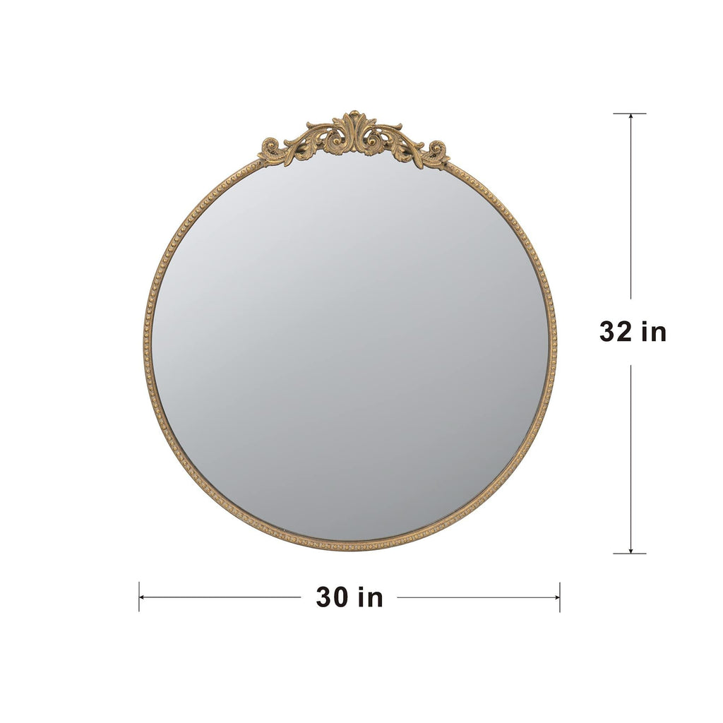 Classic Design Wall Mirror with Baroque-Inspired Frame – Gold or Black