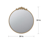 Classic Design Wall Mirror with Baroque-Inspired Frame – Gold or Black