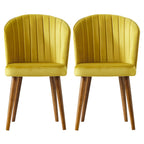 Comfortable Parsons Dining Chair Set with No Assembly Required - Beige, Blue, Yellow