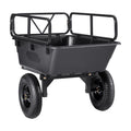 500 lbs Capacity Dump Trailer with Plastic Hopper - Black