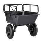 500 lbs Capacity Dump Trailer with Plastic Hopper - Black