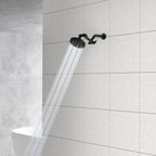 Stainless Steel Shower Arm Extension with 360° Rotation - Black or Pearl Silver