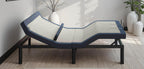 Twin XL Adjustable Bed Base with Head/Foot Tilt and Lumbar Adjustment - Blue Gray