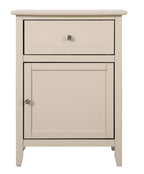 1 Drawer / 1 Door Nightstand with Durable Wood Construction - Multiple Colors