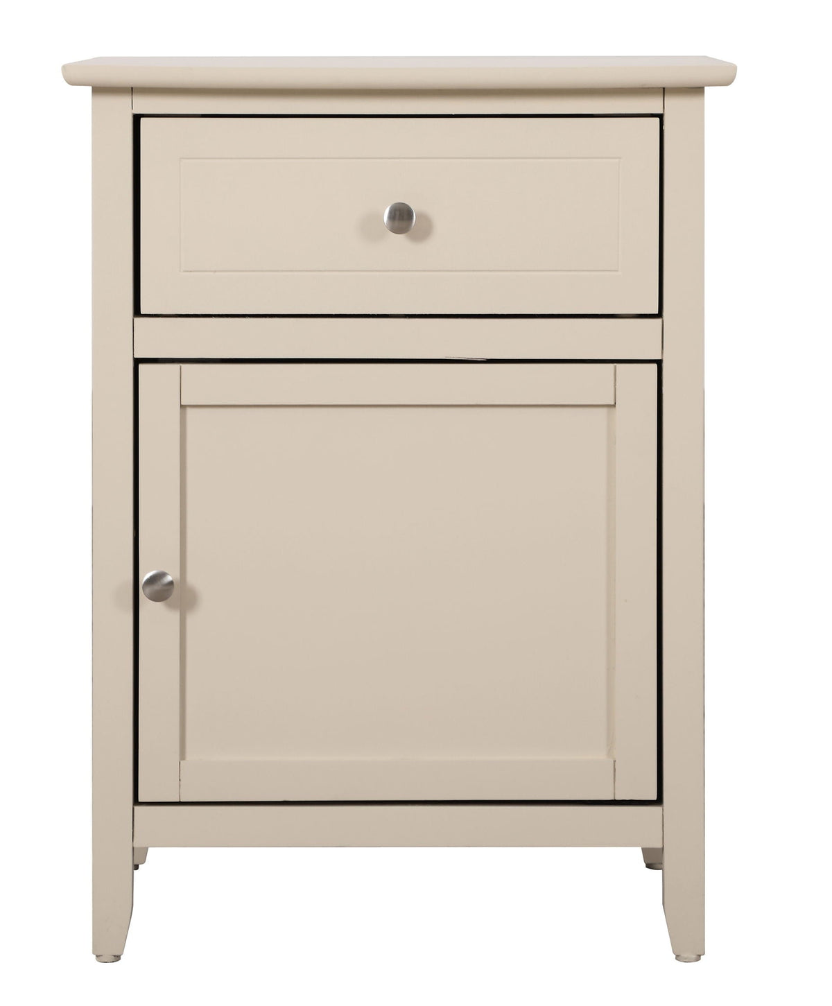 1 Drawer / 1 Door Nightstand with Durable Wood Construction - Multiple Colors