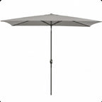Rectangular Patio Umbrella with Crank Tilt - UV-Resistant Canopy