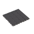 Plastic Interlocking Deck Tiles with Waterproof Construction - Dark Gray or Dark Brown
