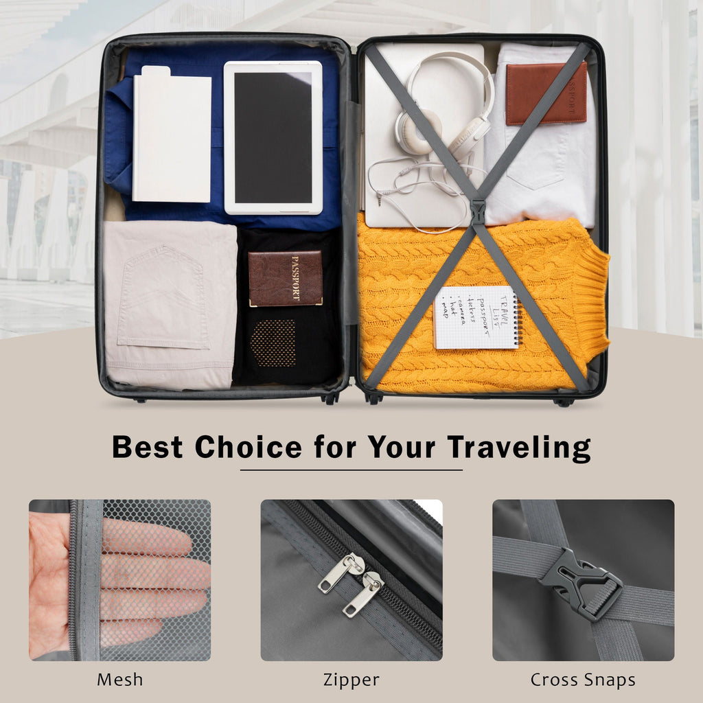 Expandable 2 Piece Luggage Set with TSA Lock and Spinner Wheels - Multiple Colors