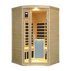 Hemlock Pentagonal Indoor Far Infrared Sauna Room with Digital Controls - Natural Hemlock