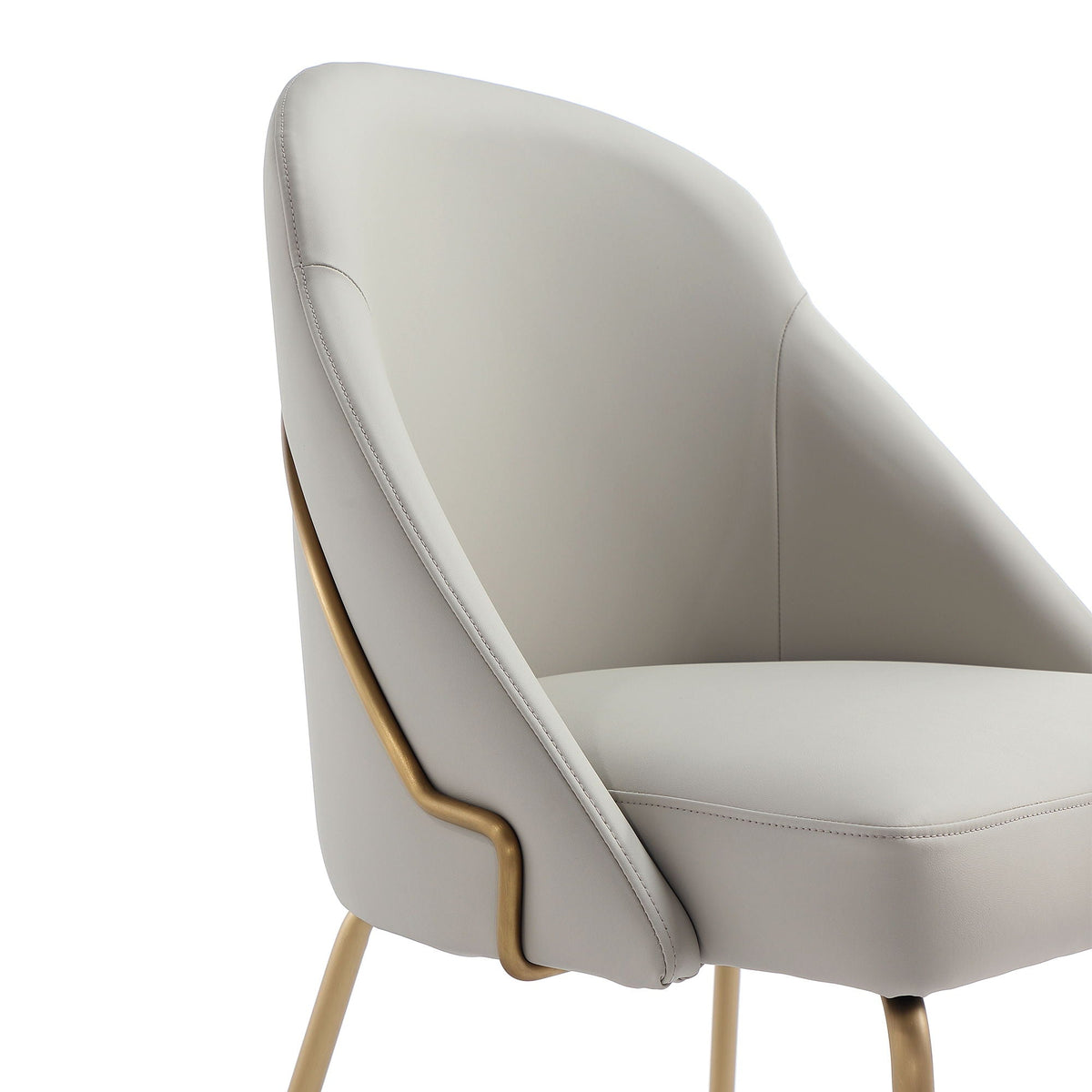 Upholstered Dining Chair with High-Density Foam - Beige, Gray, or White