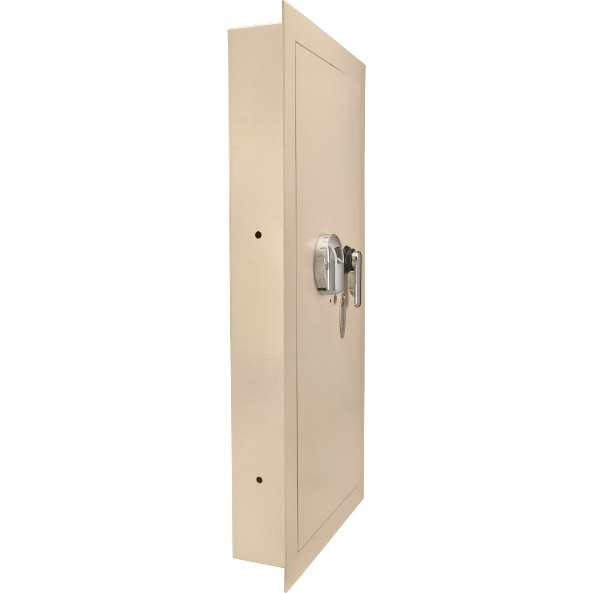 Beige Biometric Wall Safe with Fingerprint Access - Durable Steel