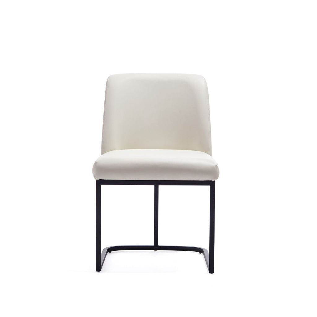 Serena Dining Chair with Geometric Metal Base - Available in Multiple Colors