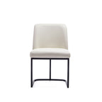 Serena Dining Chair with Geometric Metal Base - Available in Multiple Colors