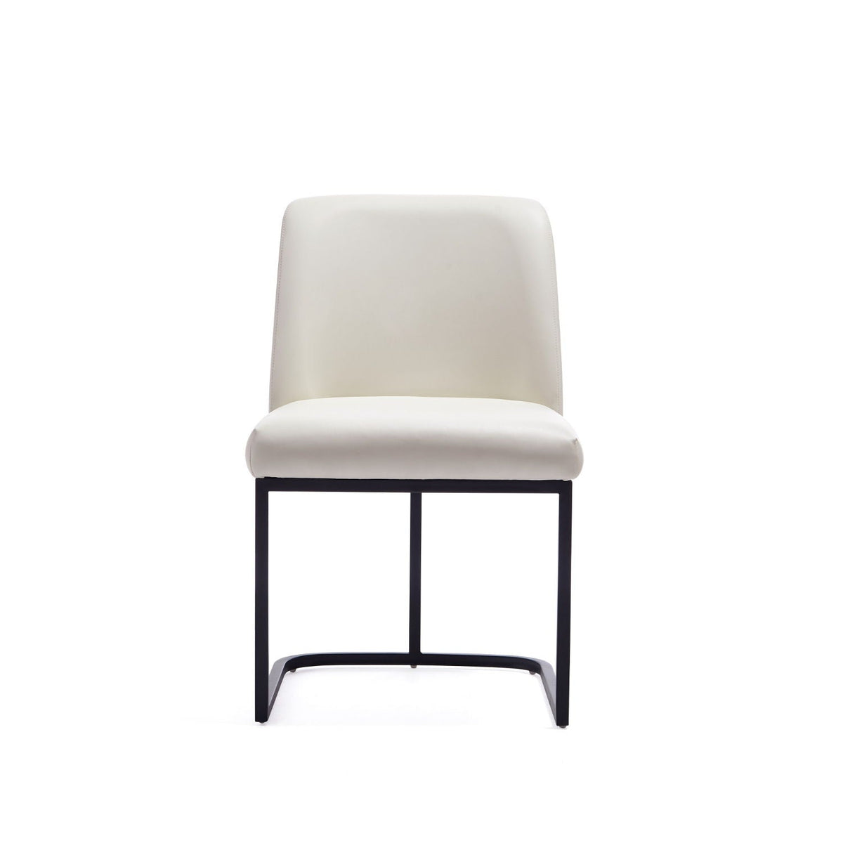 Serena Dining Chair with Geometric Metal Base - Available in Multiple Colors