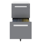 2-Drawer Mobile File Cabinet with Lock - White