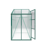Polycarbonate Walk-In Greenhouse with Raised Base - Green