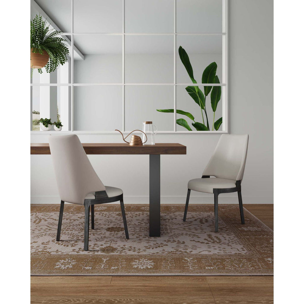 Kara Dining Chair Set of 2 with Solid Beech Wood Frame – Blue or Gray
