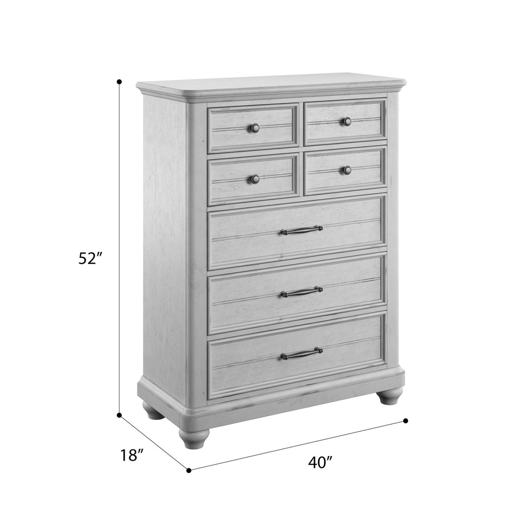 7 Drawer Chest with Spacious Storage - Gray